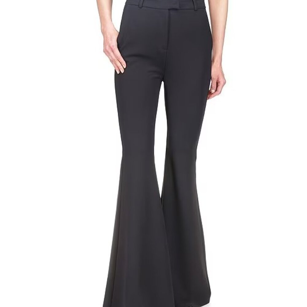 Michael Kors High Rise Stretch Crepe Flared Pants NWT Size S